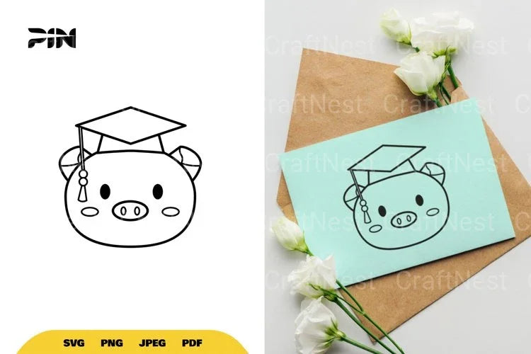 Kawaii Pig SVG Bundle - CraftNest - Digital Crafting and Art