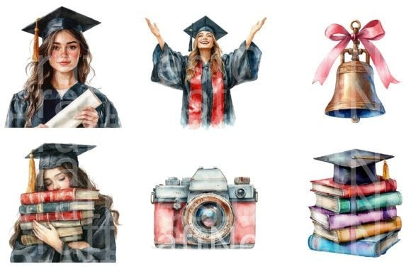 Graduation Clipart Bundle - CraftNest - Digital Crafting and Art