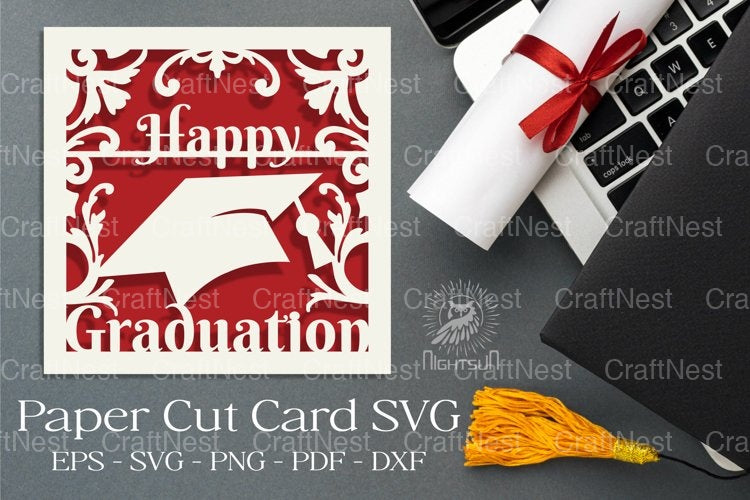 Graduation Paper Cut SVG Bundle - CraftNest - Digital Crafting and Art