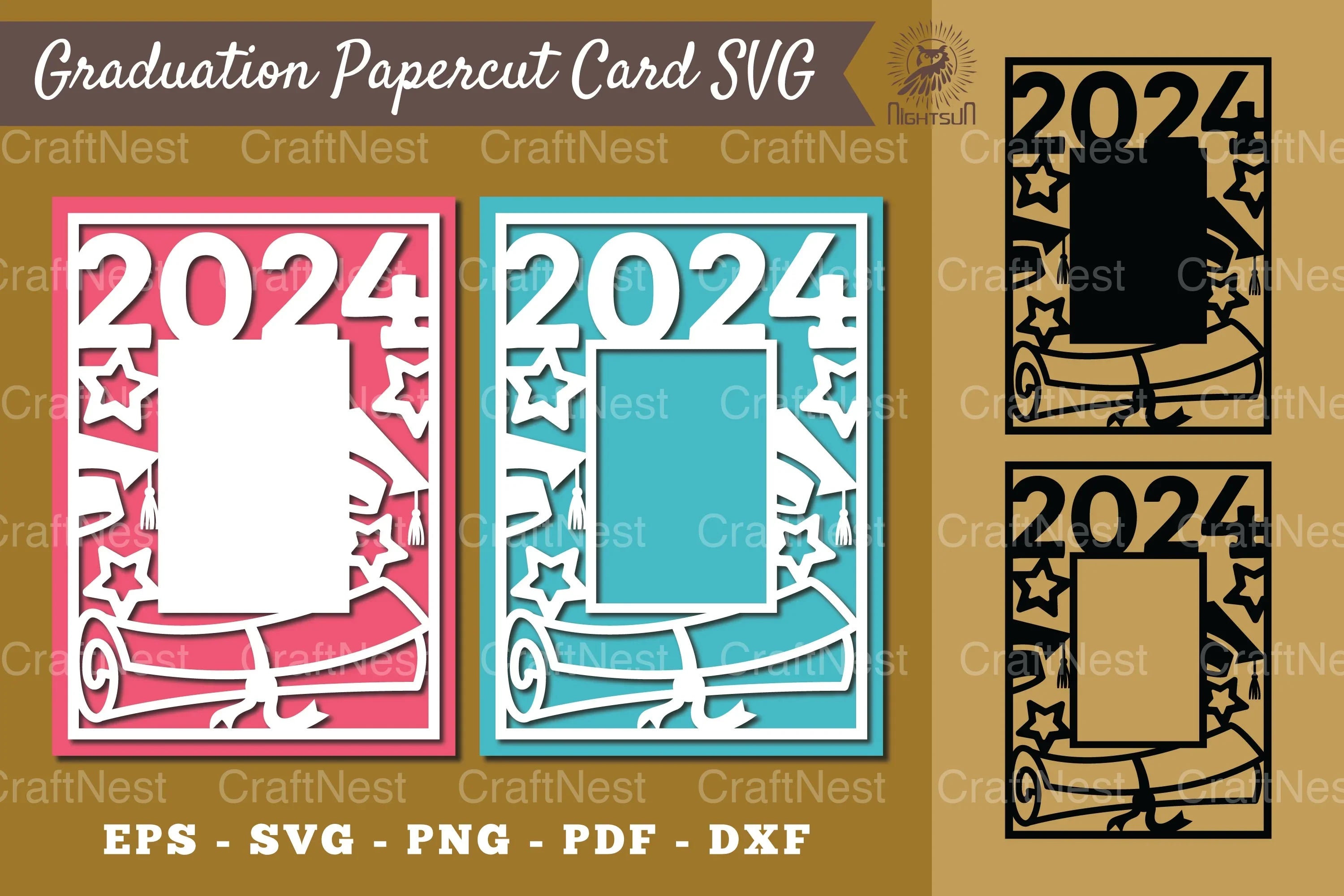 Graduation Papercut Card SVG Bundle - CraftNest - Digital Crafting and Art