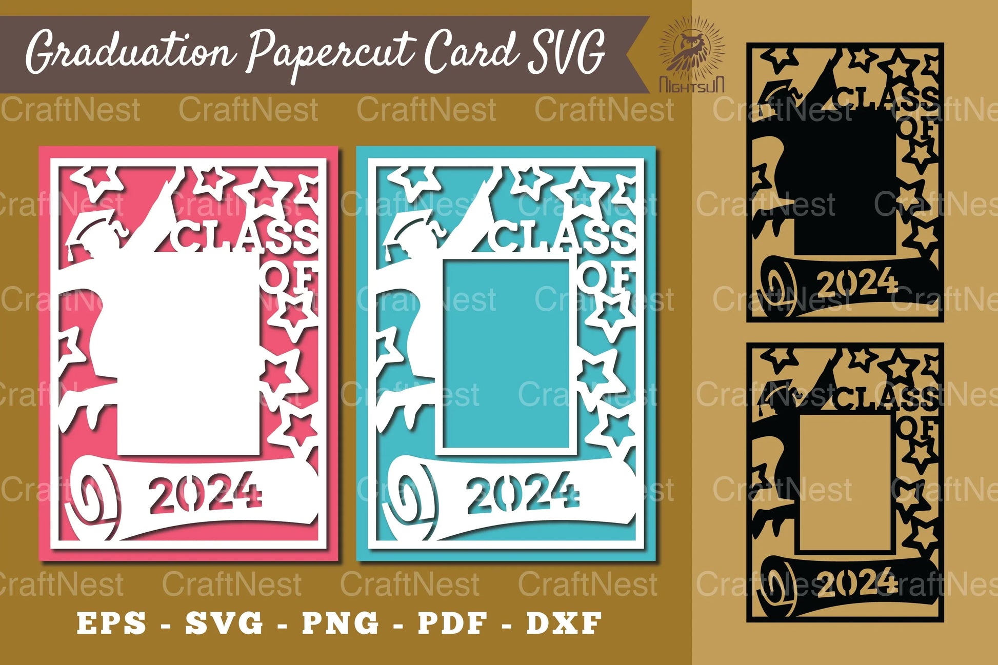 Graduation Papercut Card SVG Bundle - CraftNest - Digital Crafting and Art