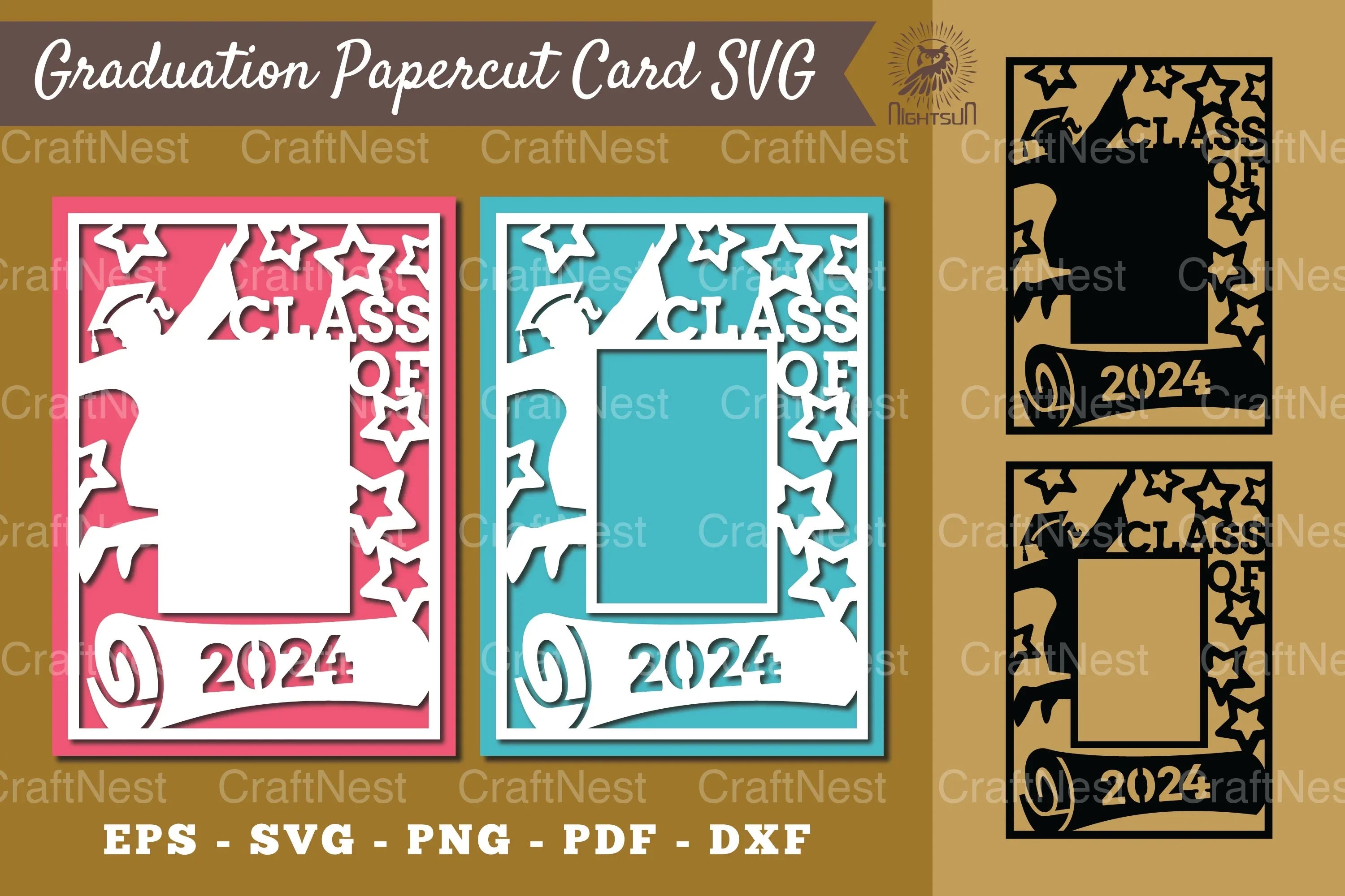 Graduation Papercut Card SVG Bundle - CraftNest - Digital Crafting and Art