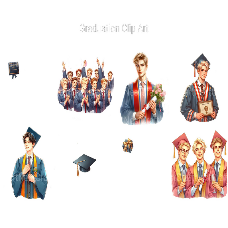 Graduation Clipart - CraftNest - Digital Crafting and Art