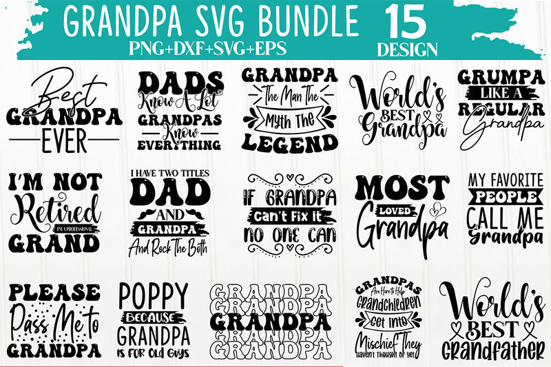Grandpa SVG Bundle - CraftNest - Digital Crafting and Art
