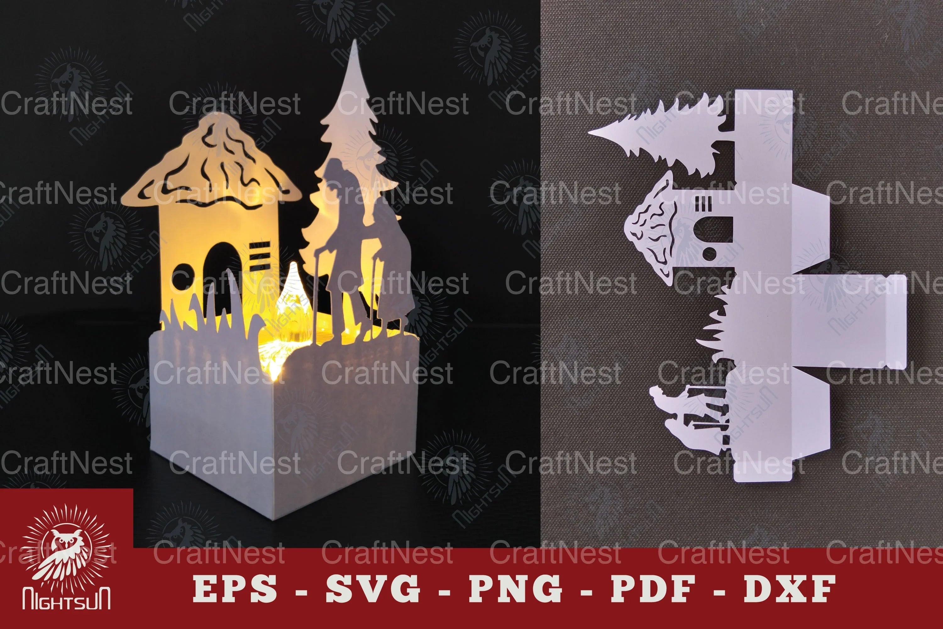 Grandparents Couple Papercut Lantern Clipart Bundle - CraftNest - Digital Crafting and Art