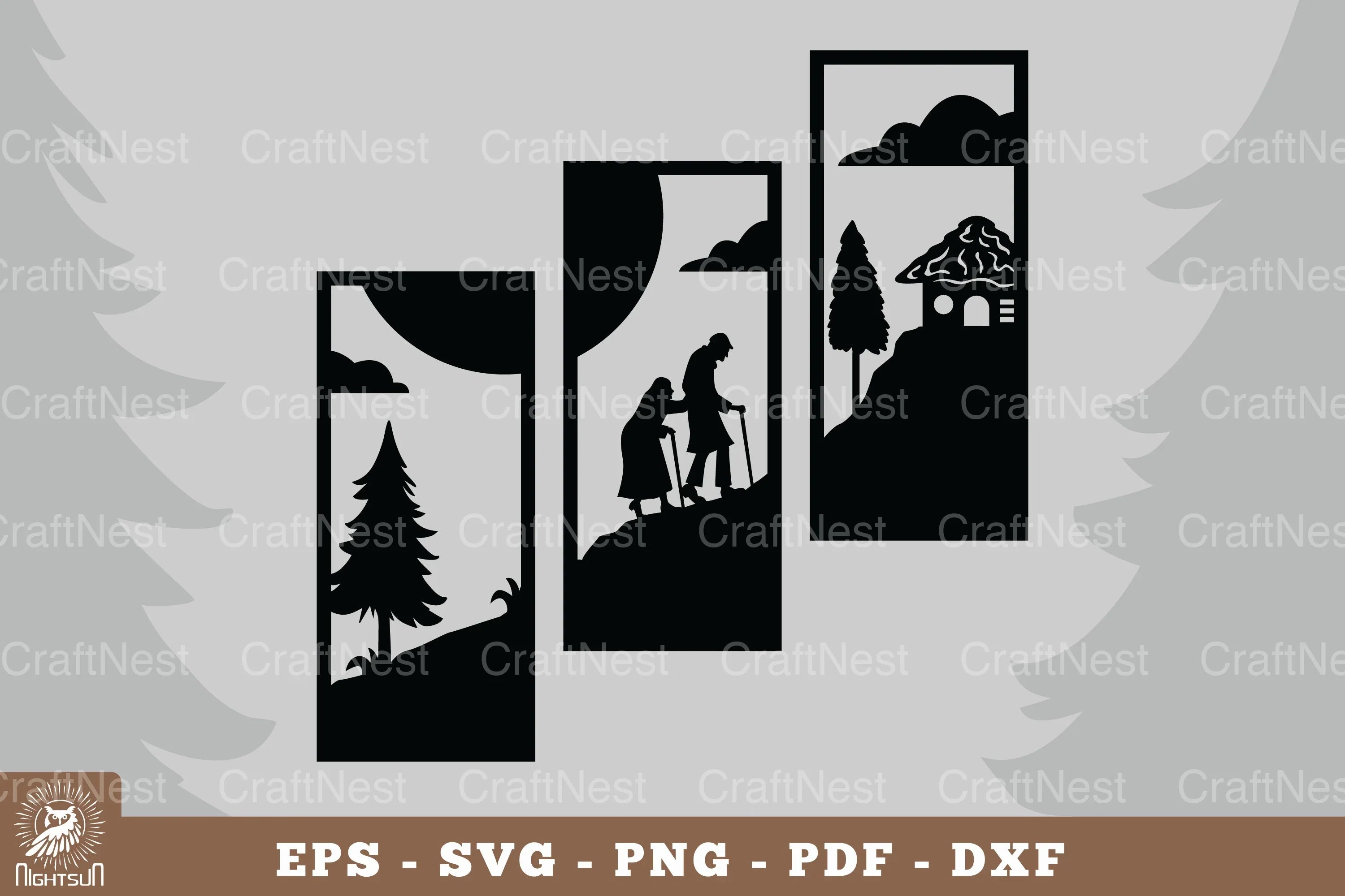 Grandparents Love Home Decor SVG Bundle - CraftNest - Digital Crafting and Art