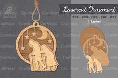 Grandparents Love Laser Cut Ornament Clipart Bundle - CraftNest - Digital Crafting and Art