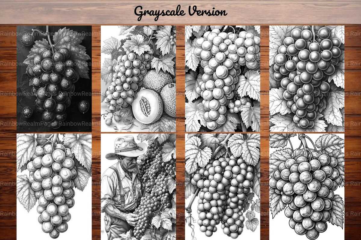 Grape Coloring Books - CraftNest - Digital Crafting and Art