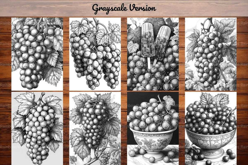 Grape Coloring Books - CraftNest - Digital Crafting and Art