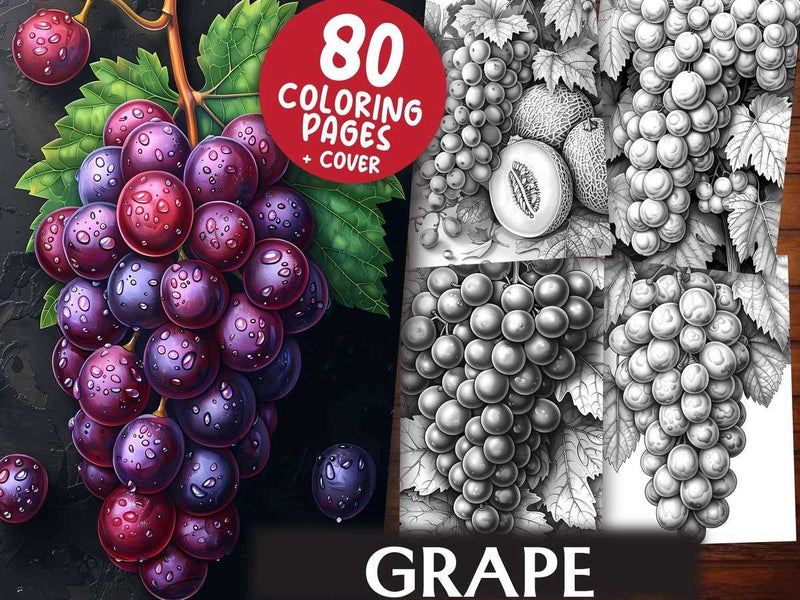 Grape Coloring Books - CraftNest - Digital Crafting and Art