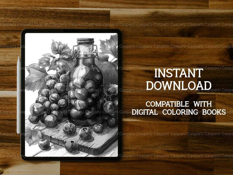 Grape Coloring Books - CraftNest - Digital Crafting and Art