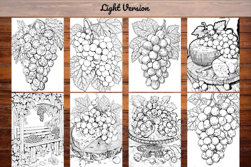 Grape Coloring Books - CraftNest - Digital Crafting and Art