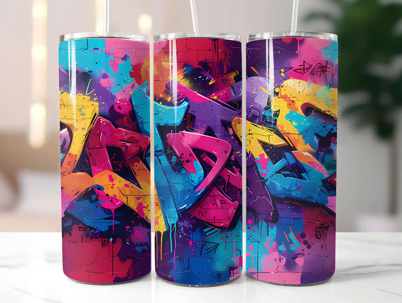 Graphic Graffiti Summer 1 Tumbler Wrap - CraftNest - Digital Crafting and Art