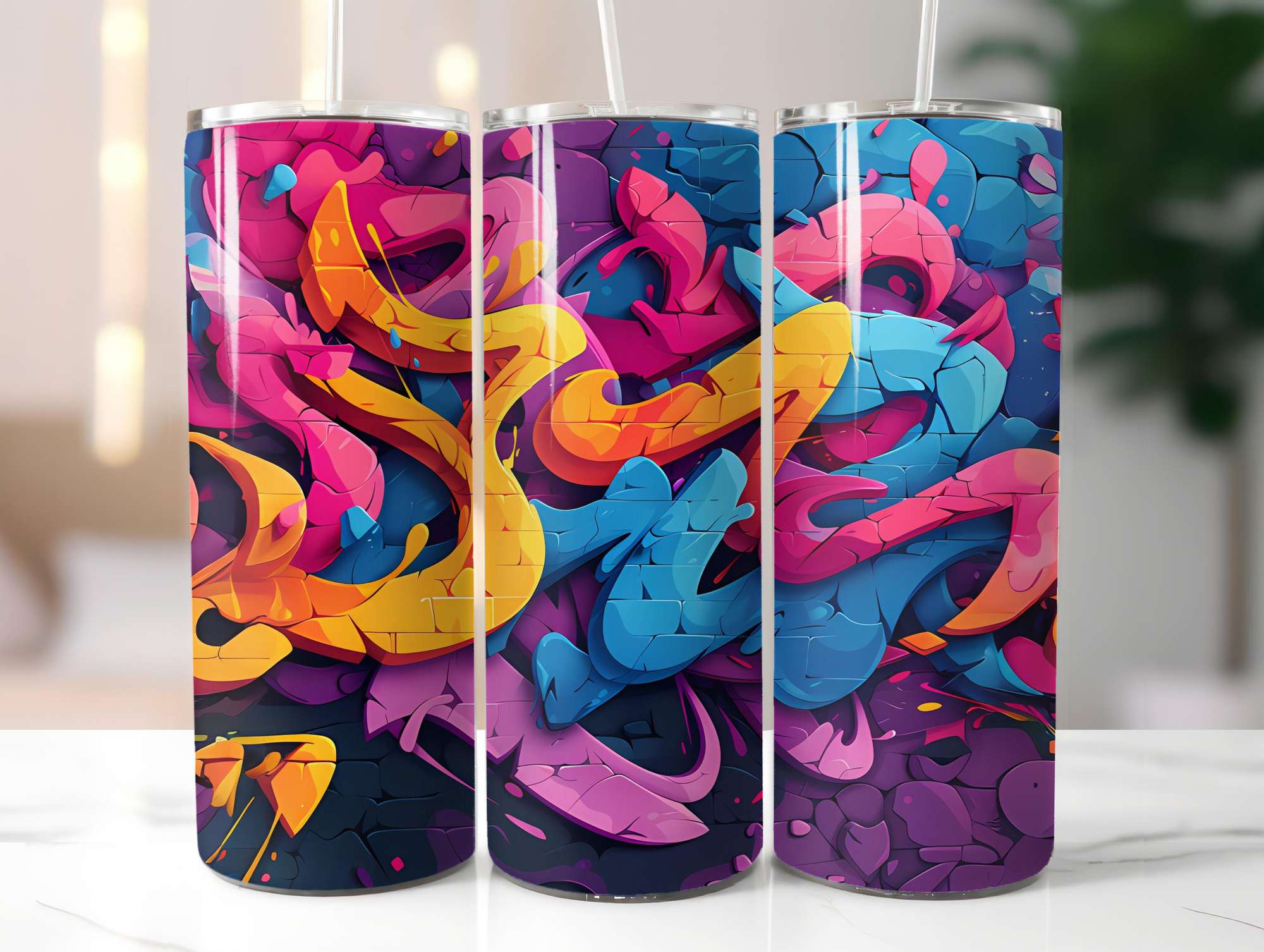 Graphic Graffiti Summer 1 Tumbler Wrap - CraftNest - Digital Crafting and Art