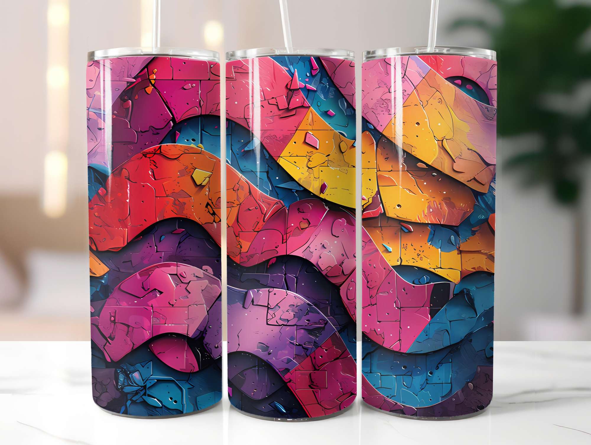 Graphic Graffiti Summer 2 Tumbler Wrap - CraftNest - Digital Crafting and Art