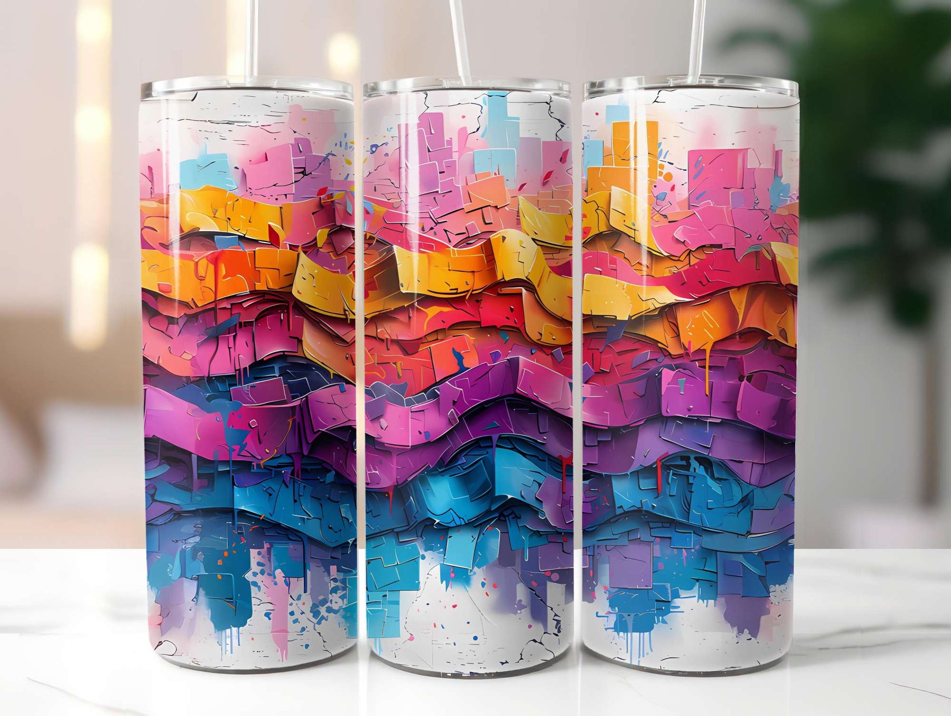 Graphic Graffiti Summer 1 Tumbler Wrap - CraftNest - Digital Crafting and Art