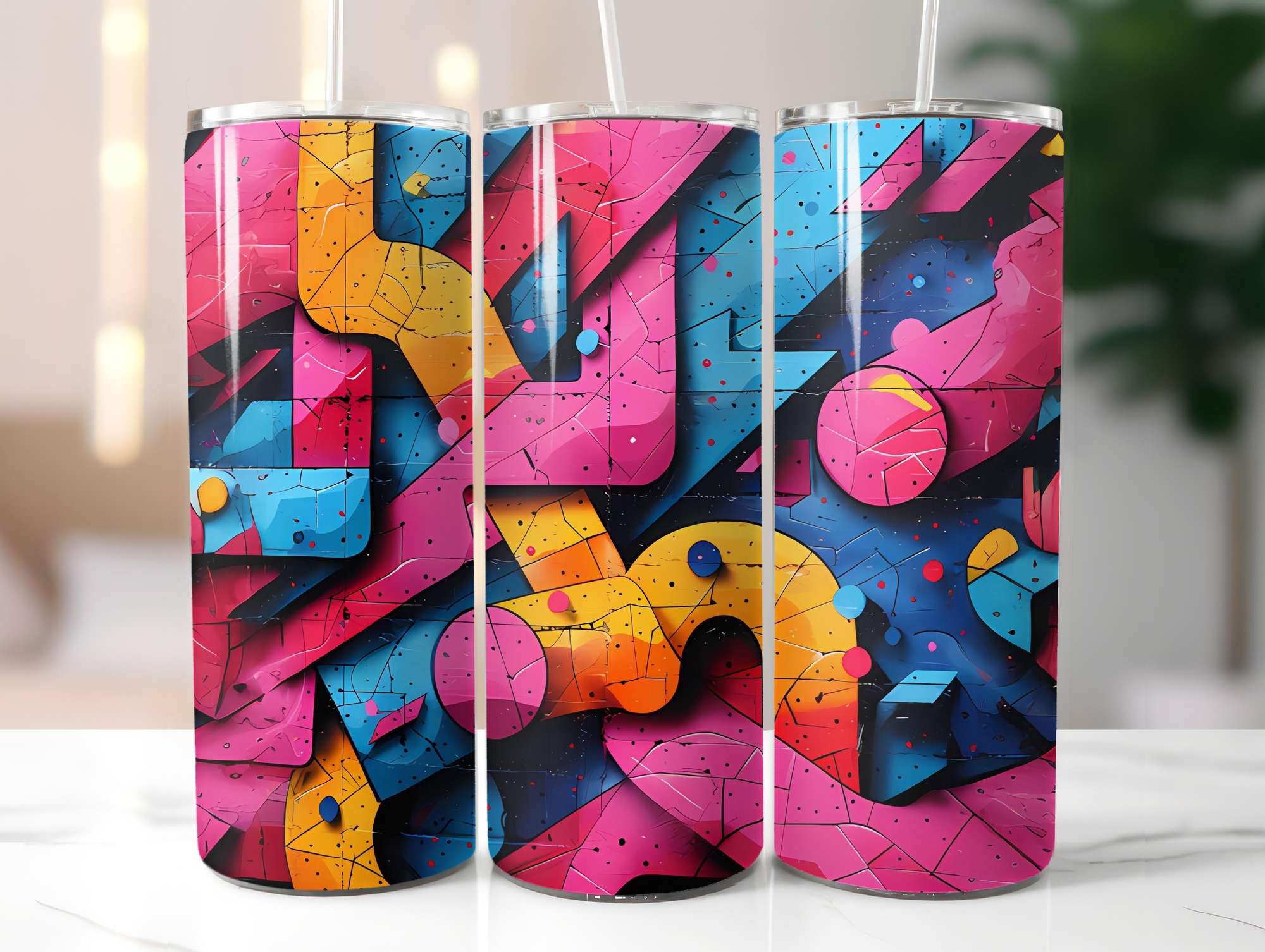 Graphic Graffiti Summer 2 Tumbler Wrap - CraftNest - Digital Crafting and Art