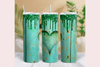Green Glitter Valentine's Tumbler Wrap Bundle