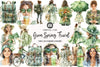 Green Spring Travel Clipart Bundle