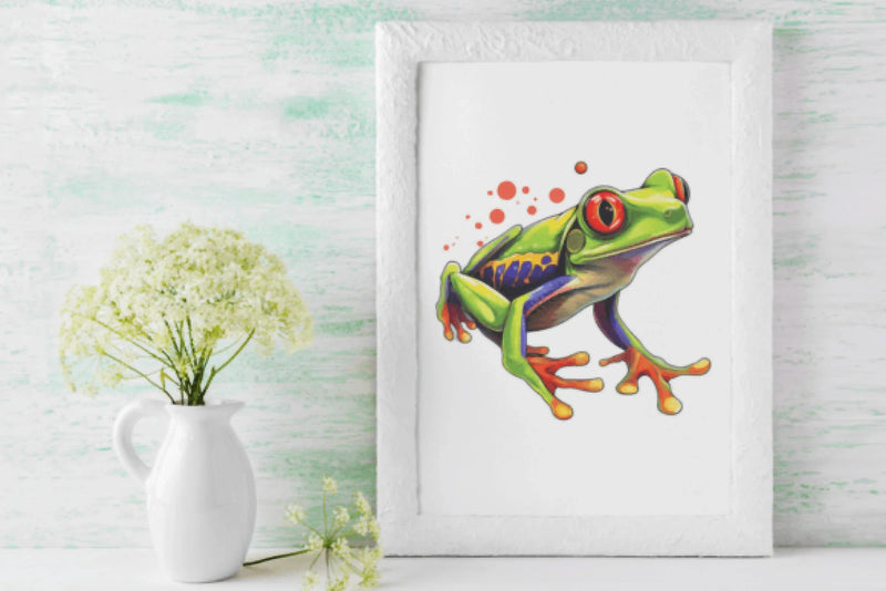Green Tree Frog Clipart Bundle - CraftNest - Digital Crafting and Art