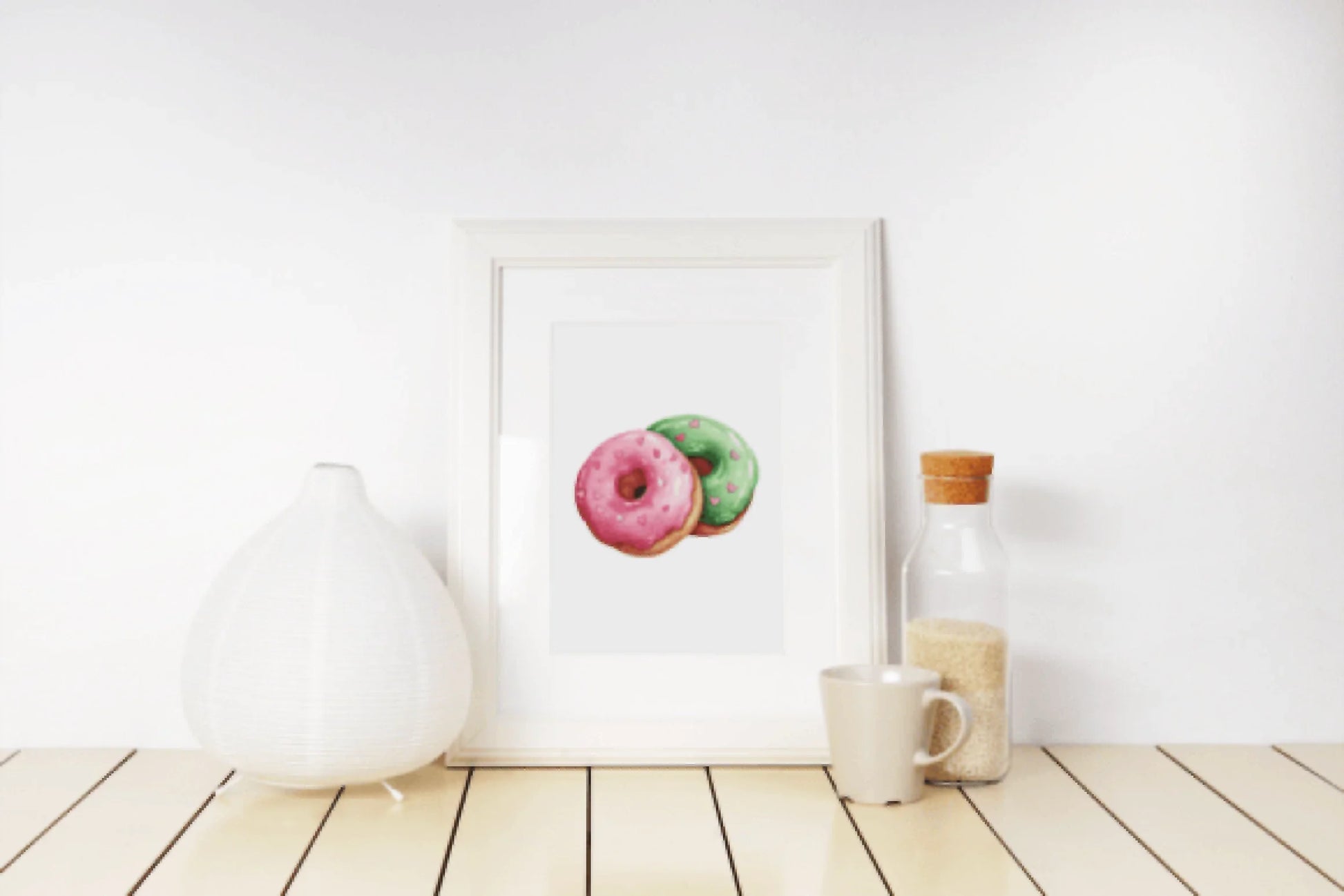 Green and Pink Donuts Clipart Bundle - CraftNest - Digital Crafting and Art