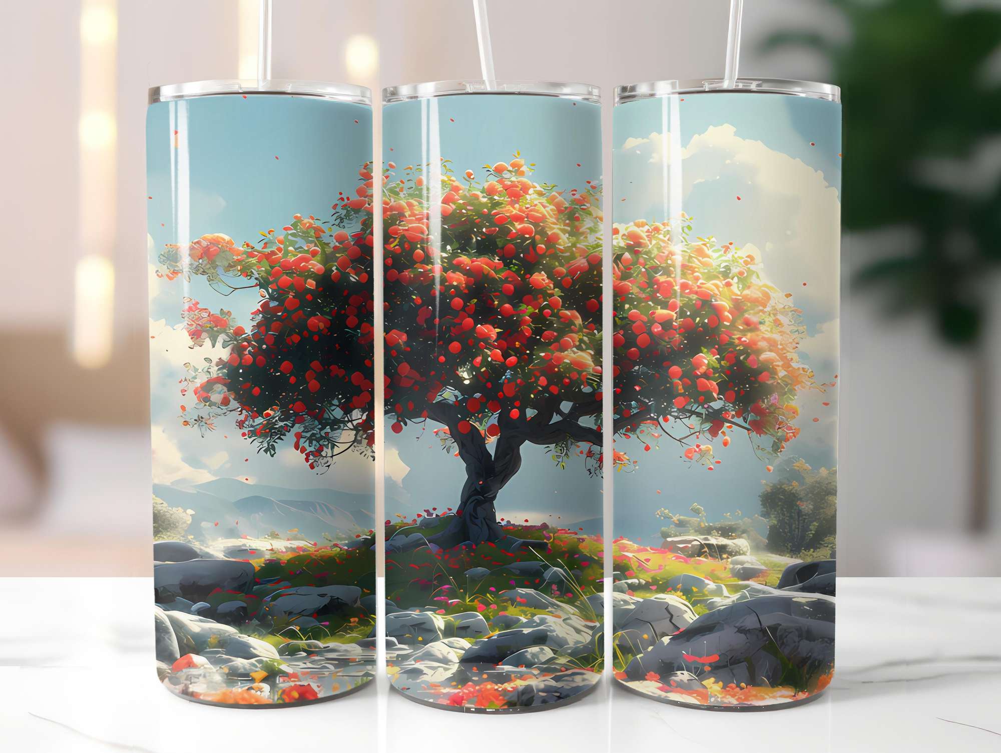 Green Orchard 4 Tumbler Wrap - CraftNest - Digital Crafting and Art