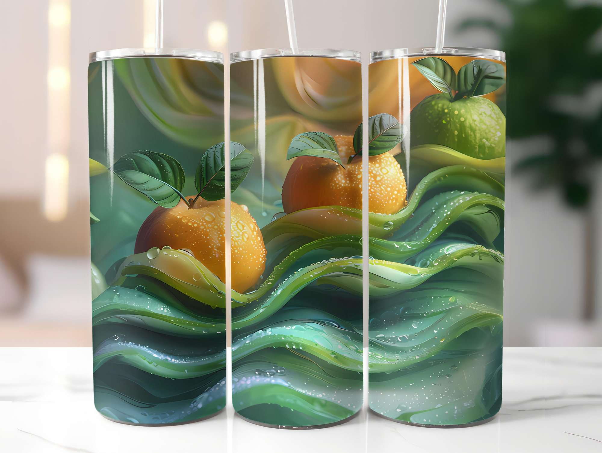 Green Orchard 4 Tumbler Wrap - CraftNest - Digital Crafting and Art