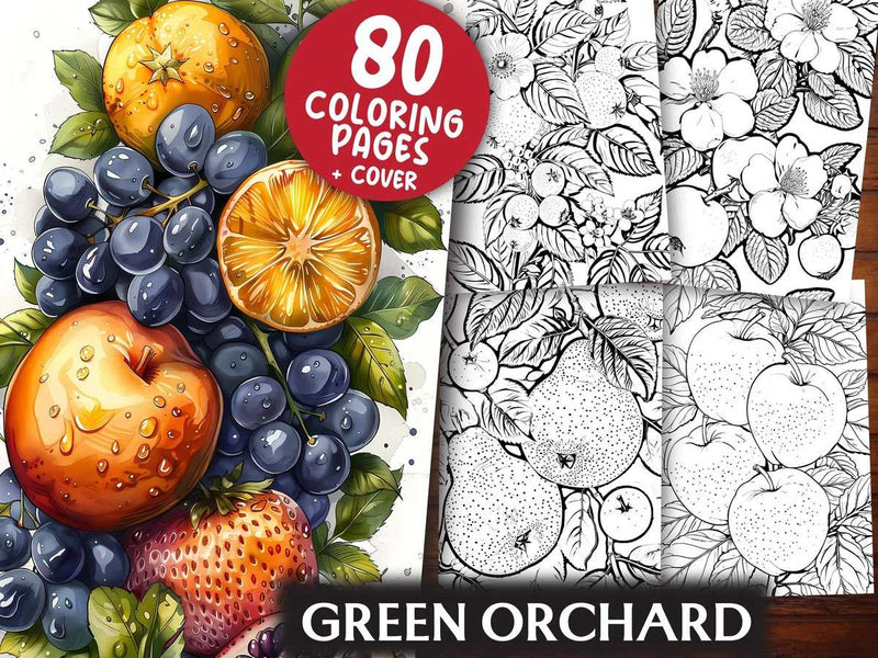 Green Orchard Coloring Books - CraftNest - Digital Crafting and Art