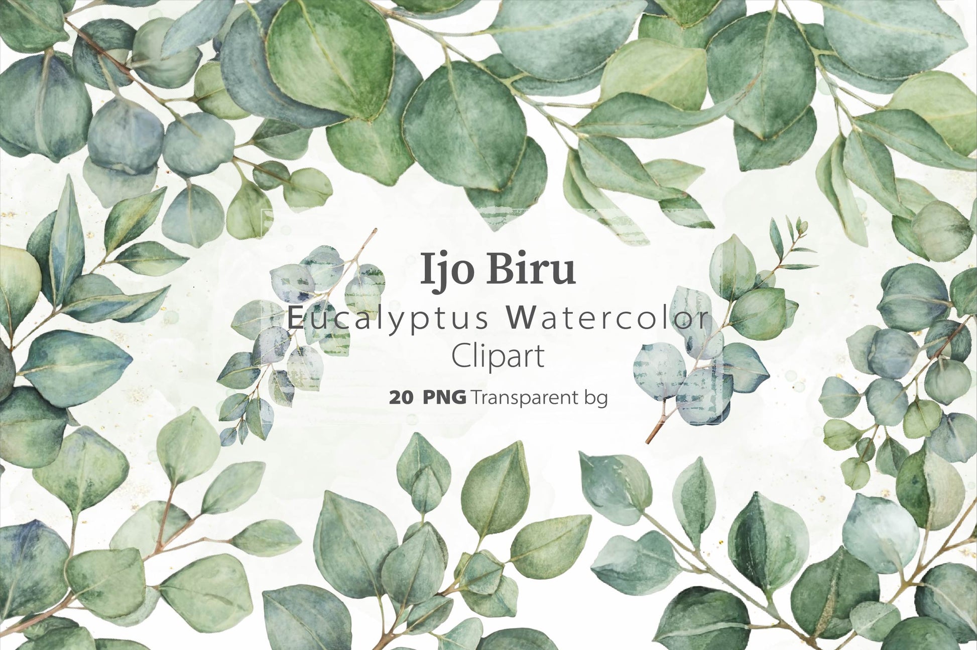 Greenery Bouquets Eucalyptus Clipart Bundle - CraftNest - Digital Crafting and Art