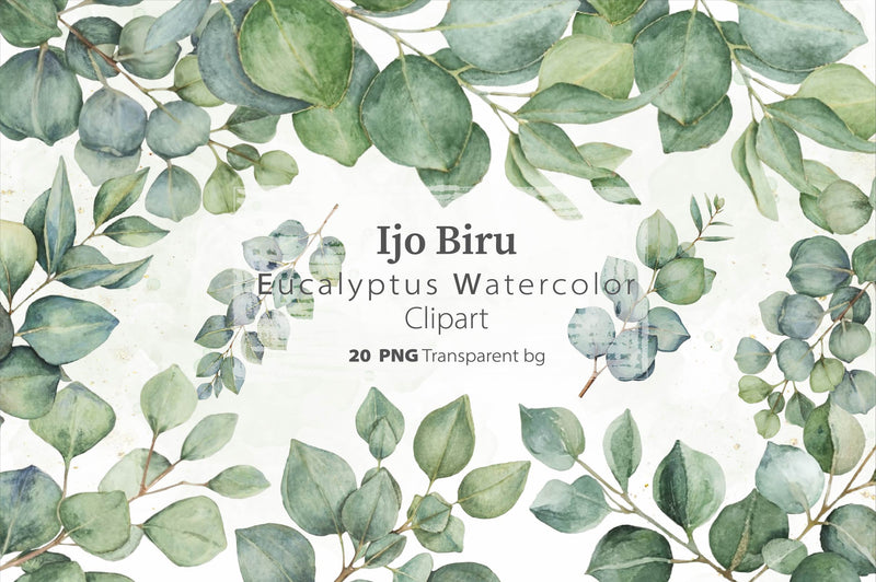 Greenery Bouquets Eucalyptus Clipart Bundle - CraftNest - Digital Crafting and Art