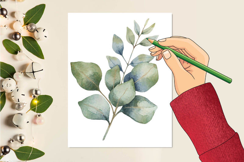 Greenery Bouquets Eucalyptus Clipart Bundle - CraftNest - Digital Crafting and Art