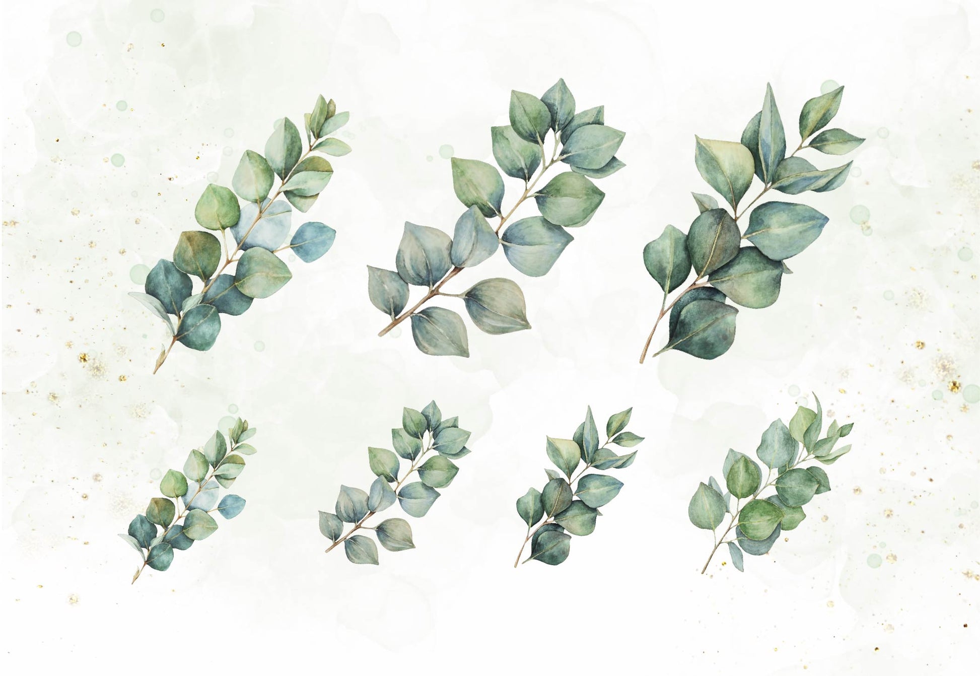 Greenery Bouquets Eucalyptus Clipart Bundle - CraftNest - Digital Crafting and Art