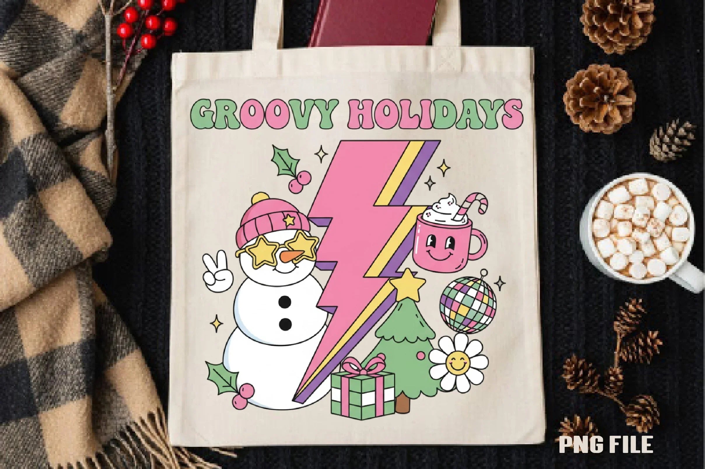 Groovy Holidays Clipart Bundle - CraftNest - Digital Crafting and Art