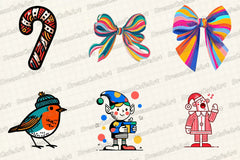Groovy Retro Christmas Clipart Bundle - CraftNest - Digital Crafting and Art