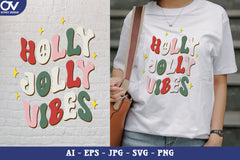 Groovy Holly Jolly Vibes SVG Bundle - CraftNest - Digital Crafting and Art