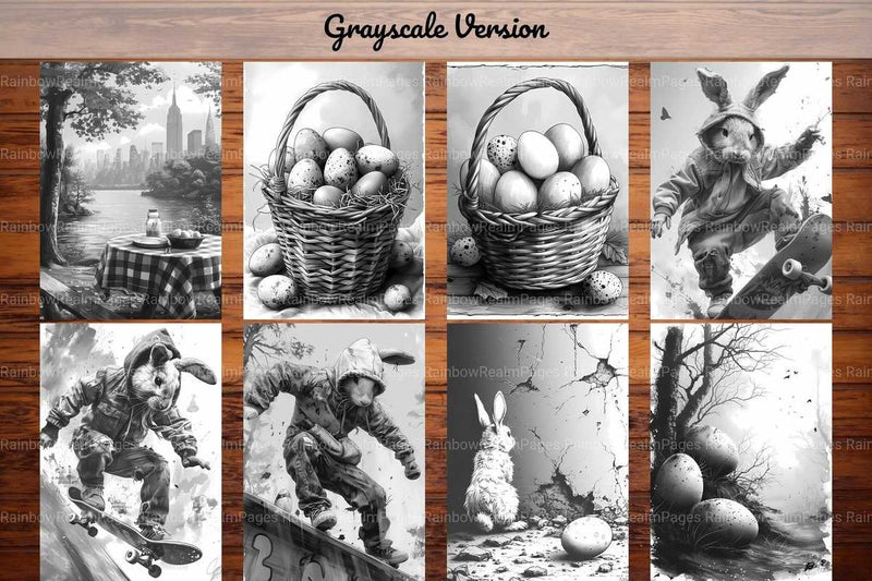 Grunge Easter Coloring Books - CraftNest