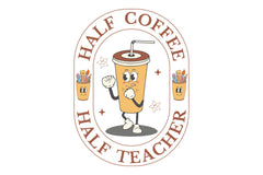 Half Coffee Half Teacher SVG Bundle - CraftNest - Digital Crafting and Art