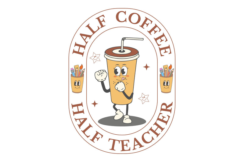 Half Coffee Half Teacher SVG Bundle - CraftNest - Digital Crafting and Art