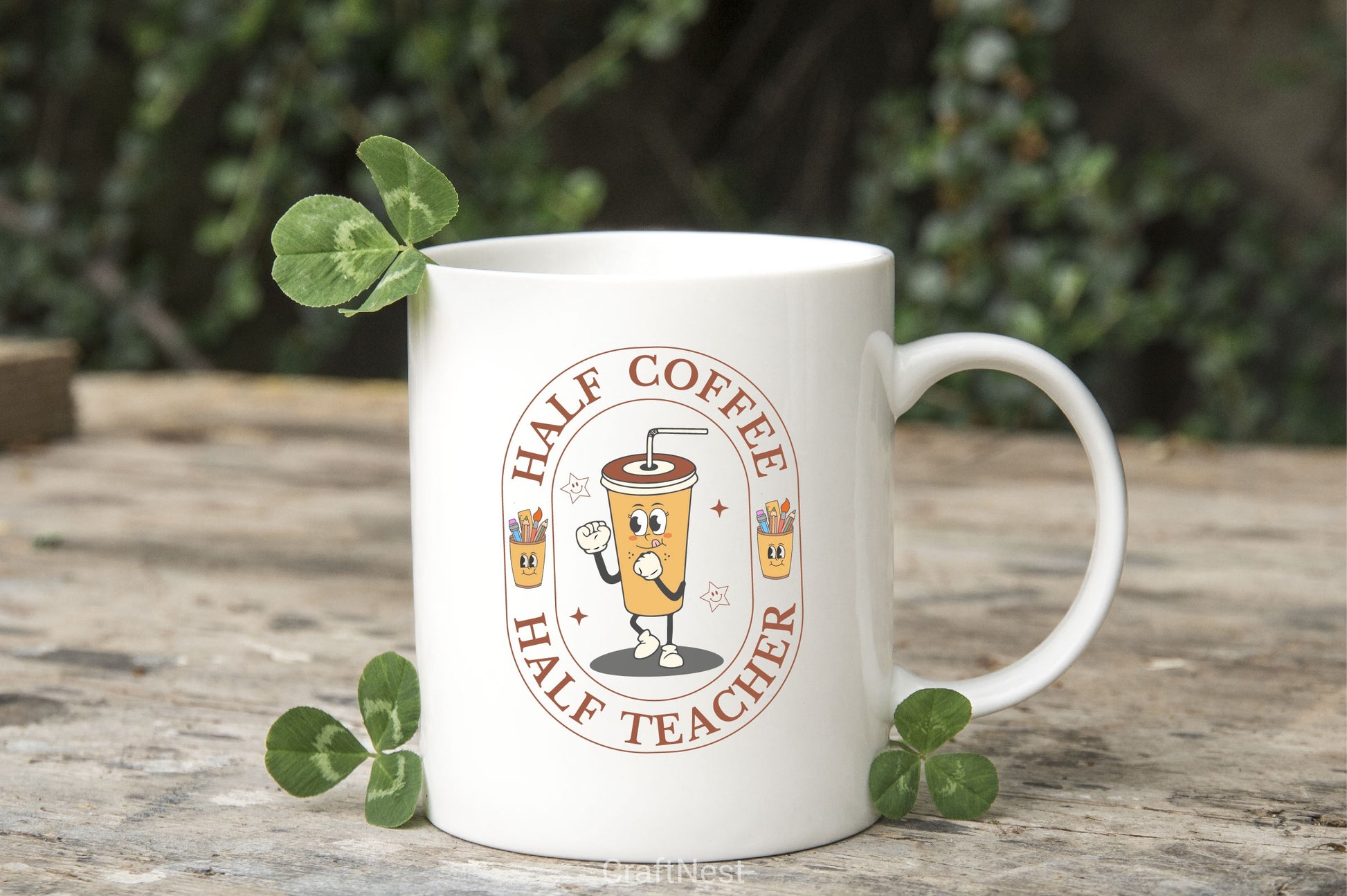 Half Coffee Half Teacher SVG Bundle - CraftNest - Digital Crafting and Art