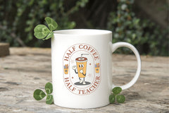 Half Coffee Half Teacher SVG Bundle - CraftNest - Digital Crafting and Art