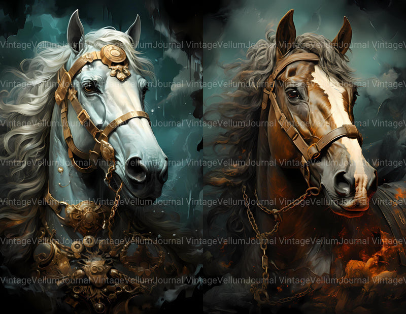 Heroic Horses Junk Journal Pages - CraftNest