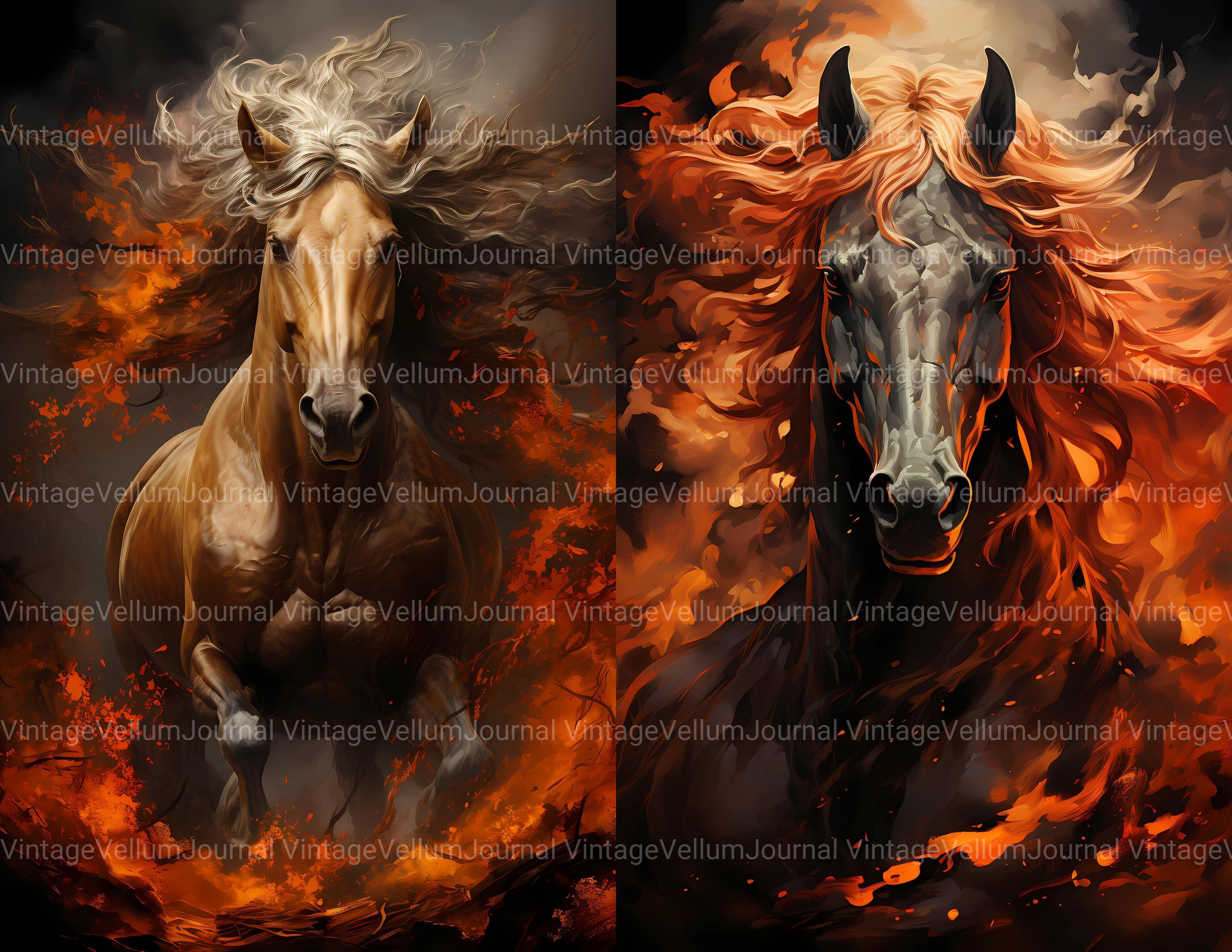 Fire Horse Junk Journal Pages - CraftNest