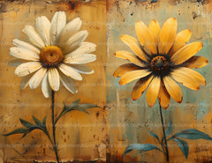 Daisies Flowers Junk Journal Pages - CraftNest