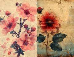 Vintage Flowers Junk Journal Pages - CraftNest