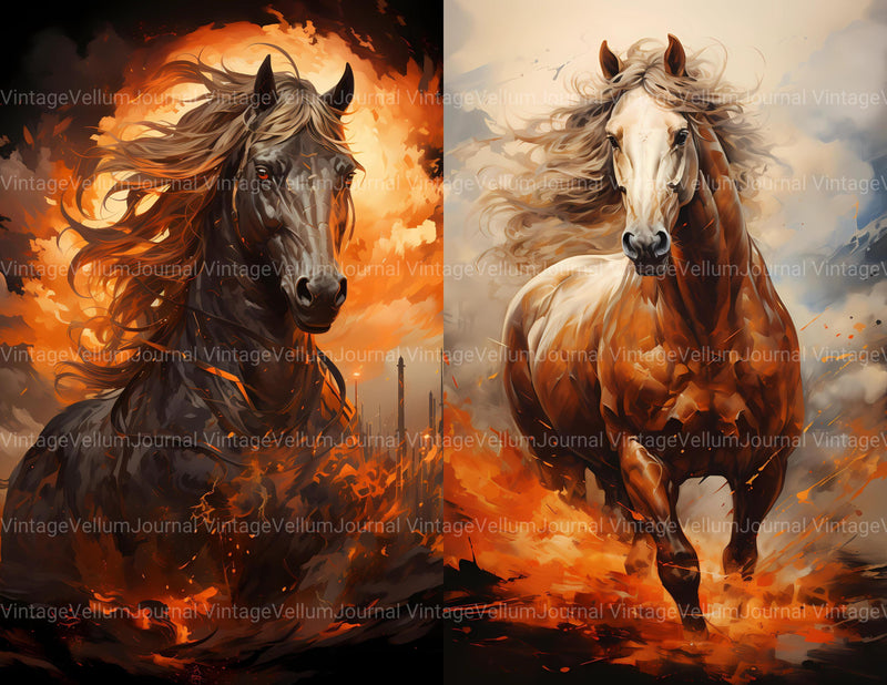 Fire Horse Junk Journal Pages - CraftNest