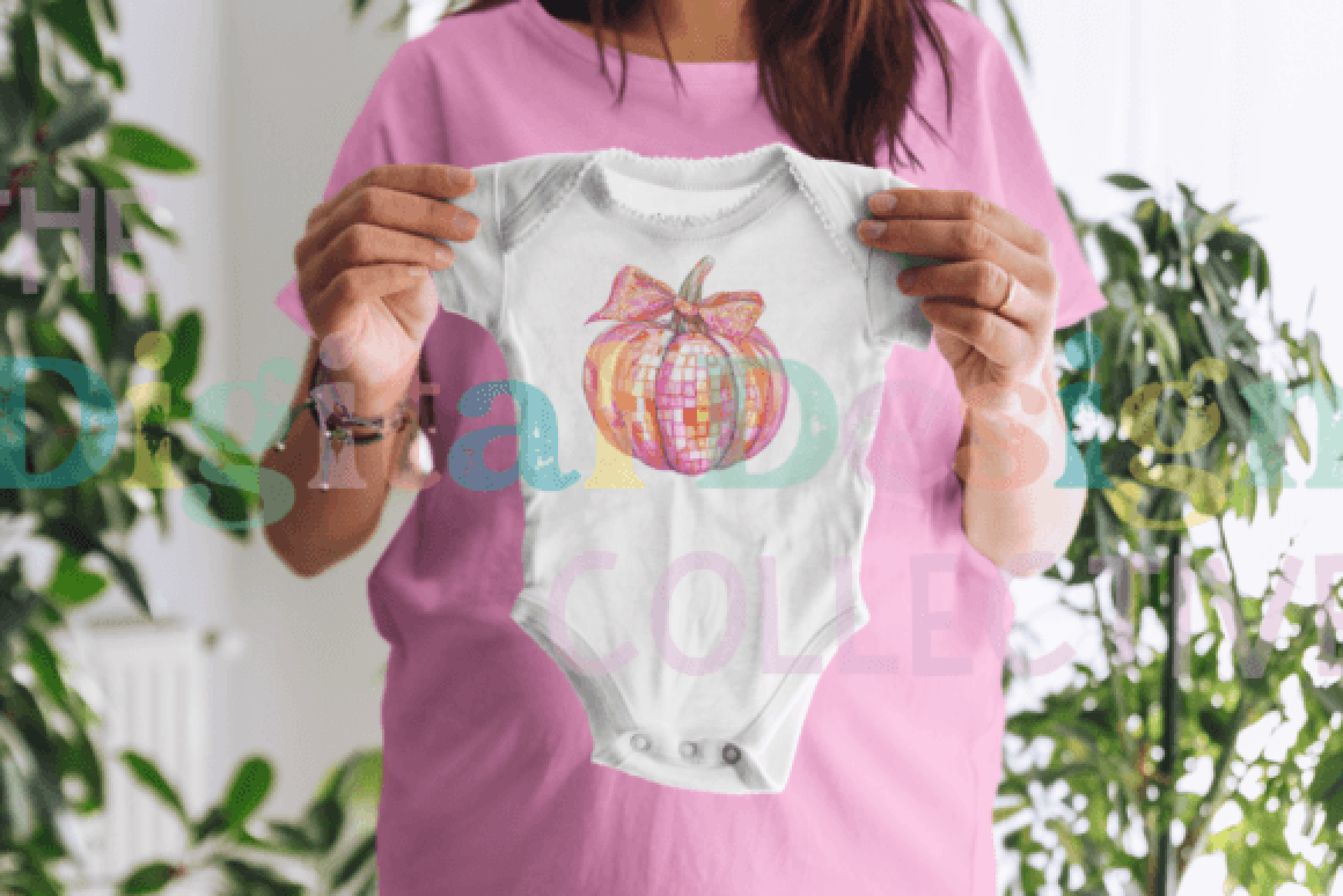 Coquette Pumpkin Bow Disco Clipart Bundle