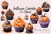 Halloween Cupcakes Clipart Bundle