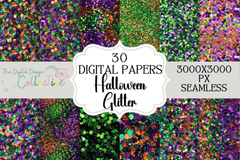 Sparkling Halloween Glitter Digital Paper - CraftNest - Digital Crafting and Art