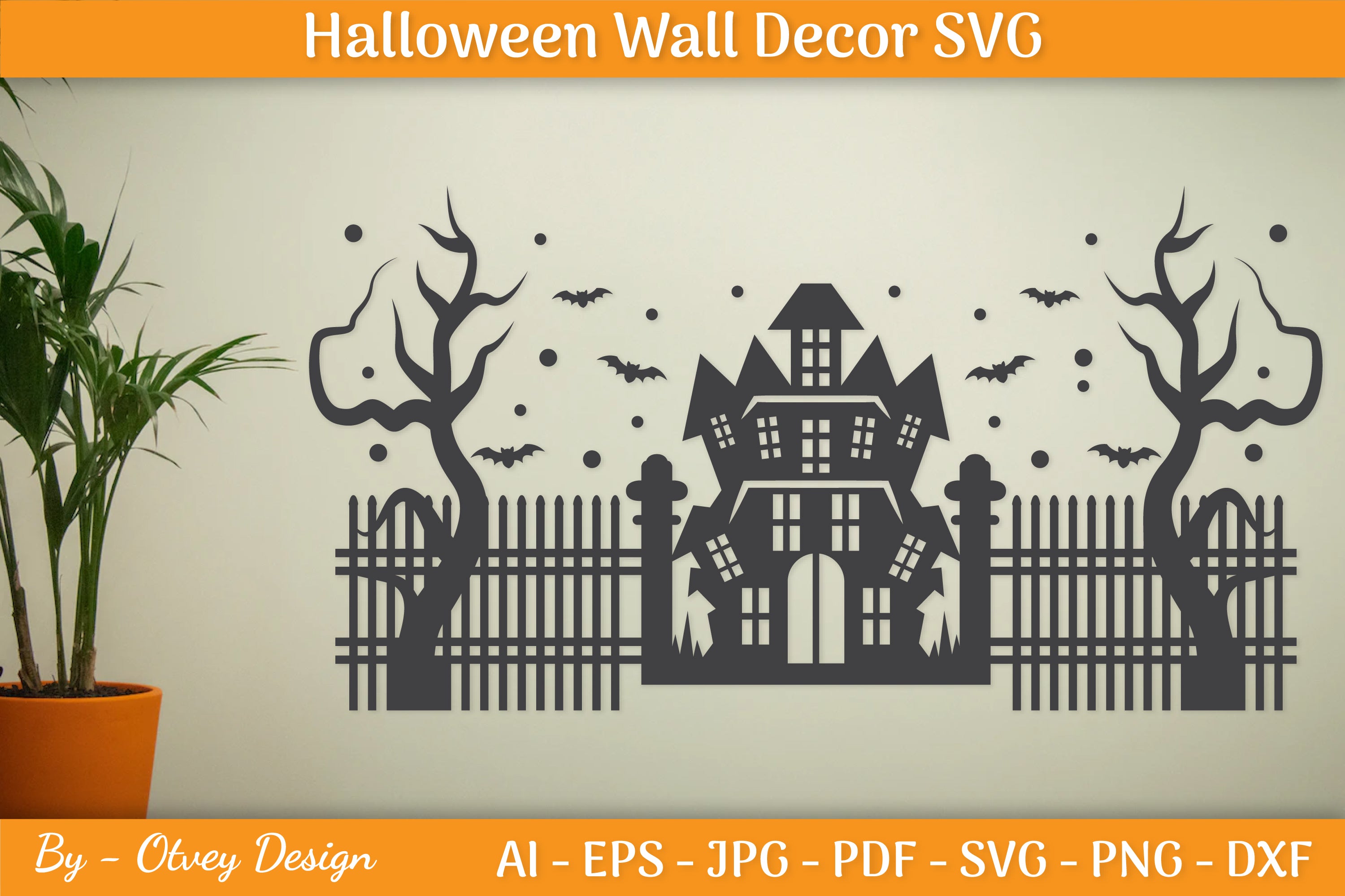 Halloween Wall Decor Silhouette SVG Bundle