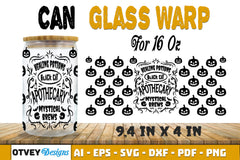 Halloween 16 oz Can Glass Wrap SVG Bundle 80 - CraftNest - Digital Crafting and Art